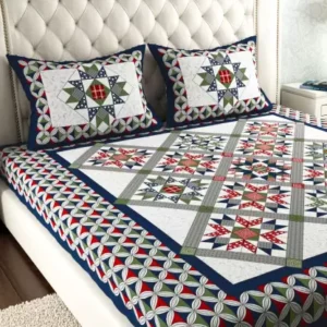 Leo Creation 144 TC Cotton Double Jaipuri Prints Flat Bedsheet